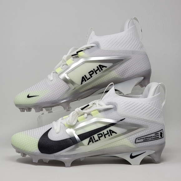 Nike Alpha Menace 4 Elite Men\'s Football Cleats White FD7036-100 Size 11 New